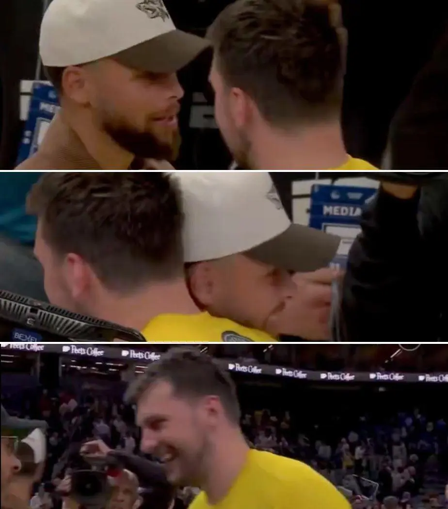 Lakers’ Luka Doncic shares special moment with Stephen Curry after win over Warriors
