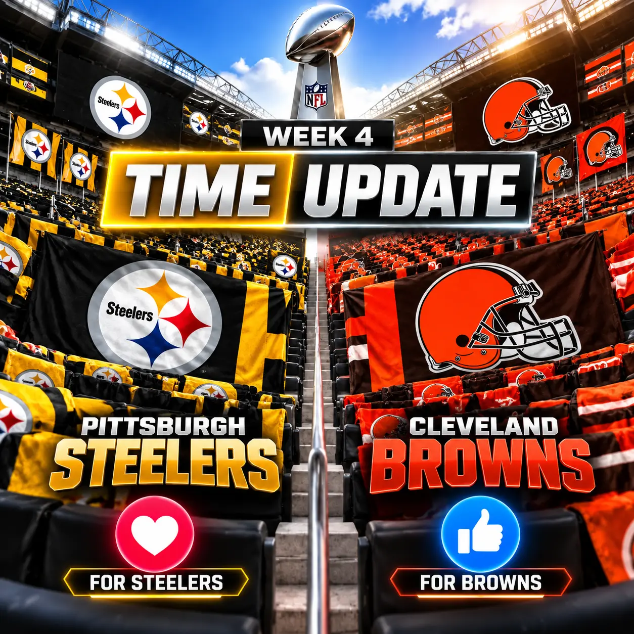 🚨 🏈 NFL TIME UPDATE: PITTSBURGH STEELERS VS CLEVELAND BROWNS — WEEK 4 SHOWDOWN IS OFFICIALLY CONFI