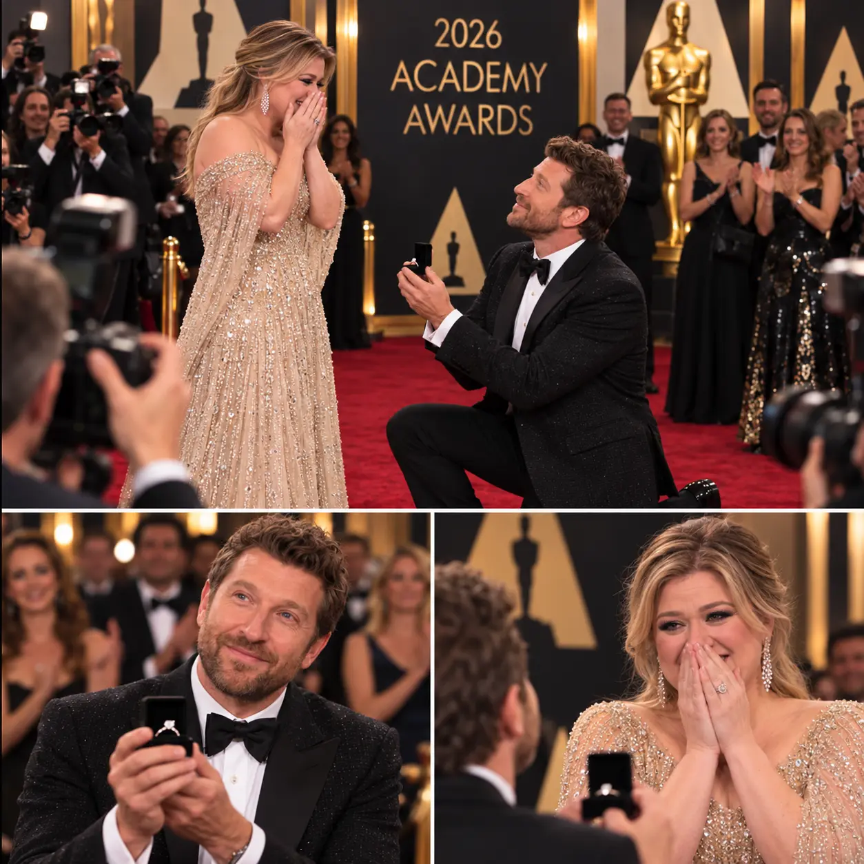"The moment we NEVER saw coming! At the 2026 Academy Awards, Kelly Clarkson and her boyfriend just d