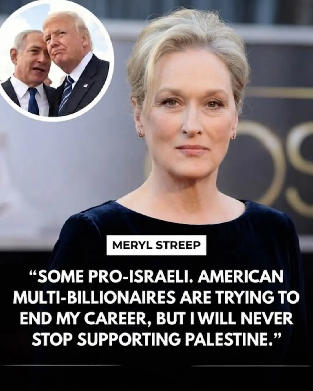 MERYL STREEP HAS MADE ONE OF THE MOST HIGH-STAKES POLITICAL STATEMENTS OF HER CAREER, PUBLICLY CLAIM