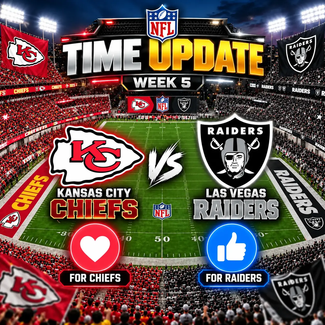🚨🏈 GAME ALERT: KANSAS CITY CHIEFS VS. LAS VEGAS RAIDERS — AFC PRIDE, NFL INTENSITY AND BRAGGING RI
