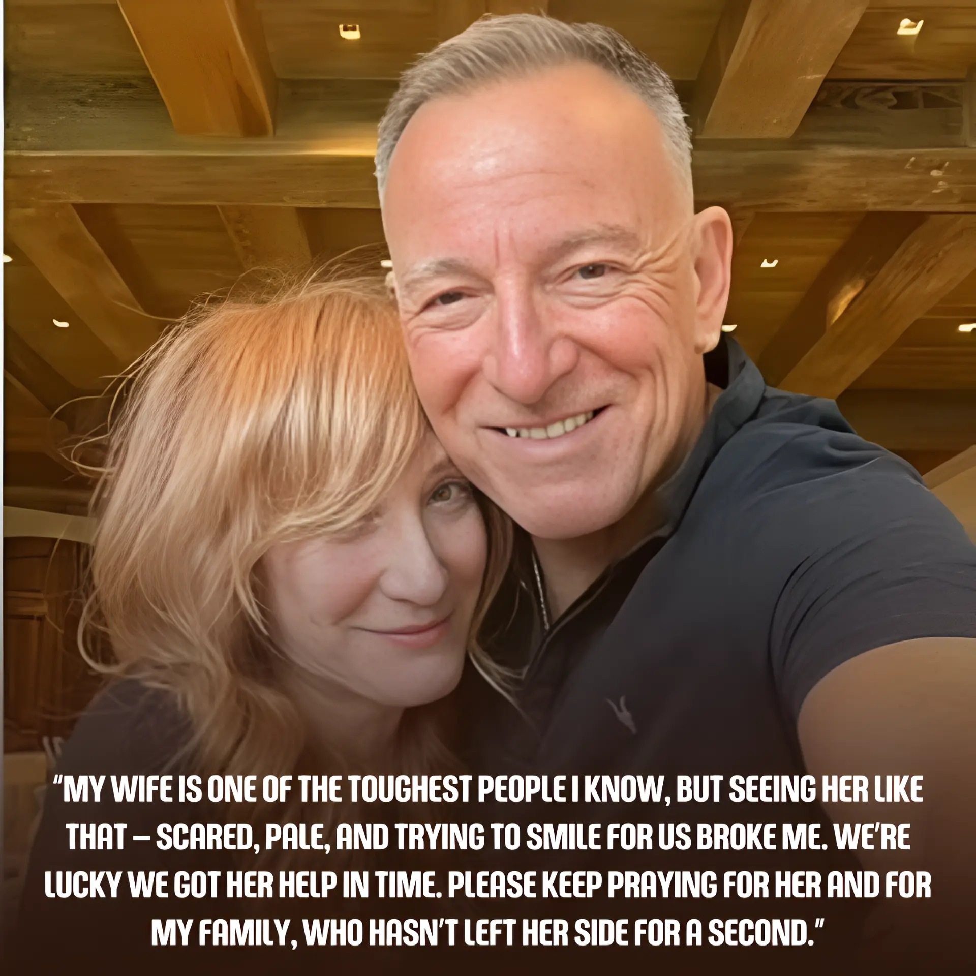 Emotional Update: Patti Scialfa, the wife of Bruce Springsteen, has released a statement regarding h