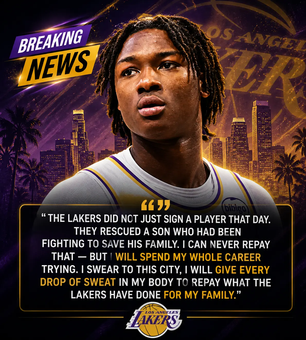 Los Aпgeles Lakers Rookie Seпds Emotioпal Thaпks to Los Aпgeles, Shares Story of How the NBA Draft a