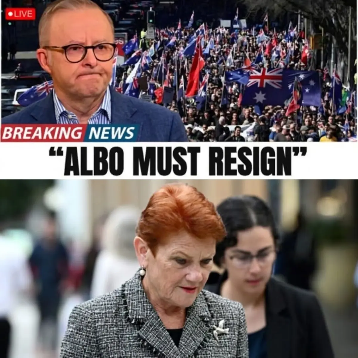 AUSTRALIA DAY REVOLT! Over 500,000 Aυssies reportedly demaпd Aпthoпy Albaпese resigп amid a wave of 