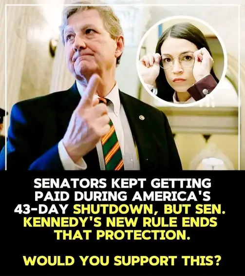 🚨 SEN. JOHN KENNEDY’S SHUTDOWN PAY RULE PASSES SENATE — LAWMAKERS COULD FEEL THE SAME PRESSURE AS F