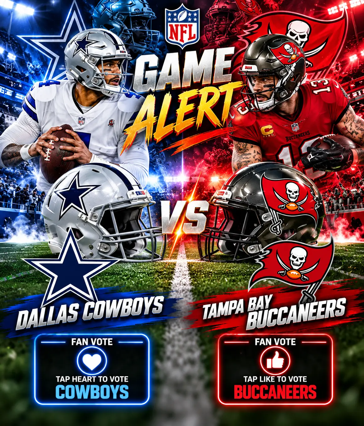 🚨🏈 GAME ALERT: DALLAS COWBOYS VS. TAMPA BAY BUCCANEERS — PUT THIS NFC SHOWDOWN