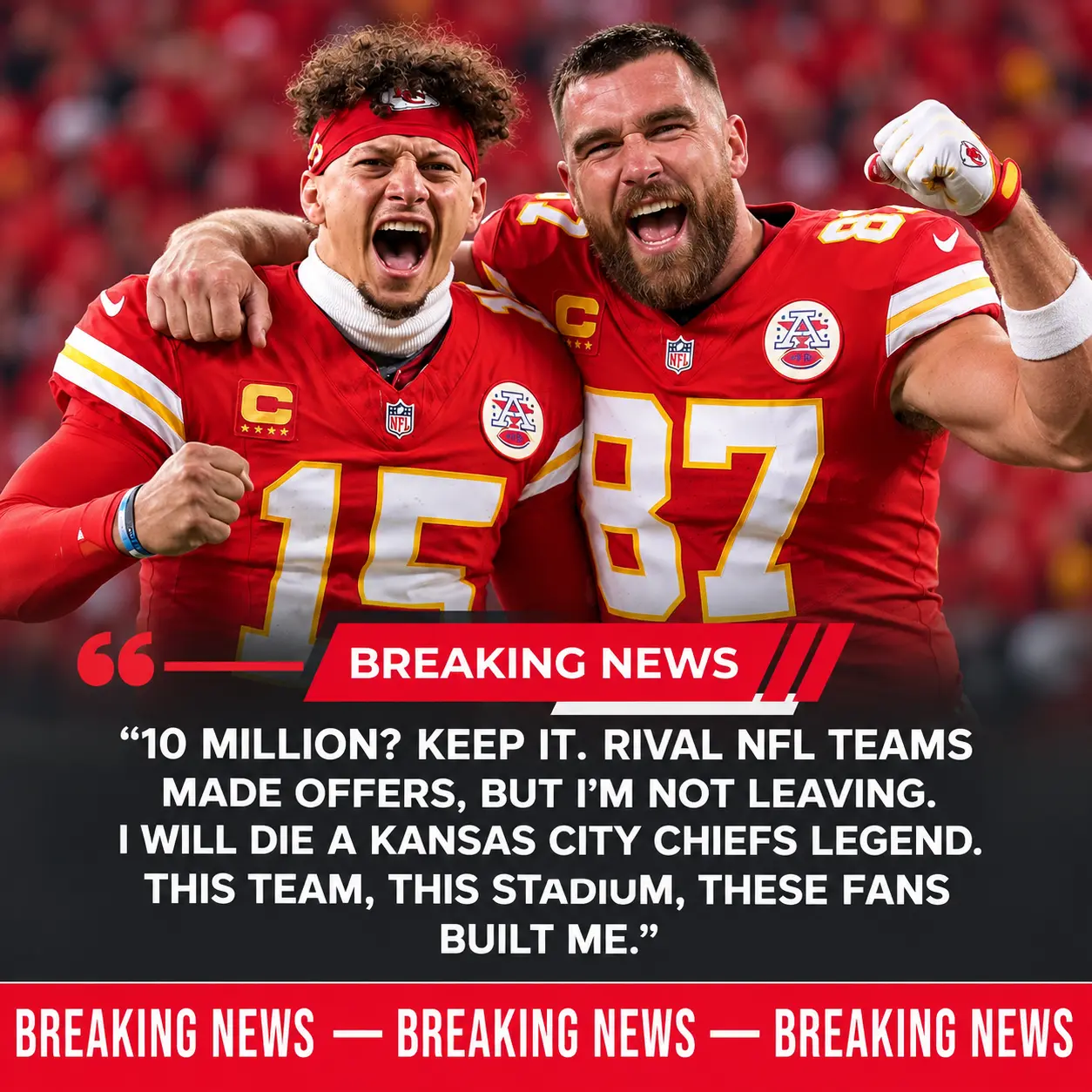 💰 “$10 MILLION? KEEP IT.” — PATRICK MAHOMES TURNS DOWN MASSIVE OFFERS TO STAY WITH THE KANSAS CITY 