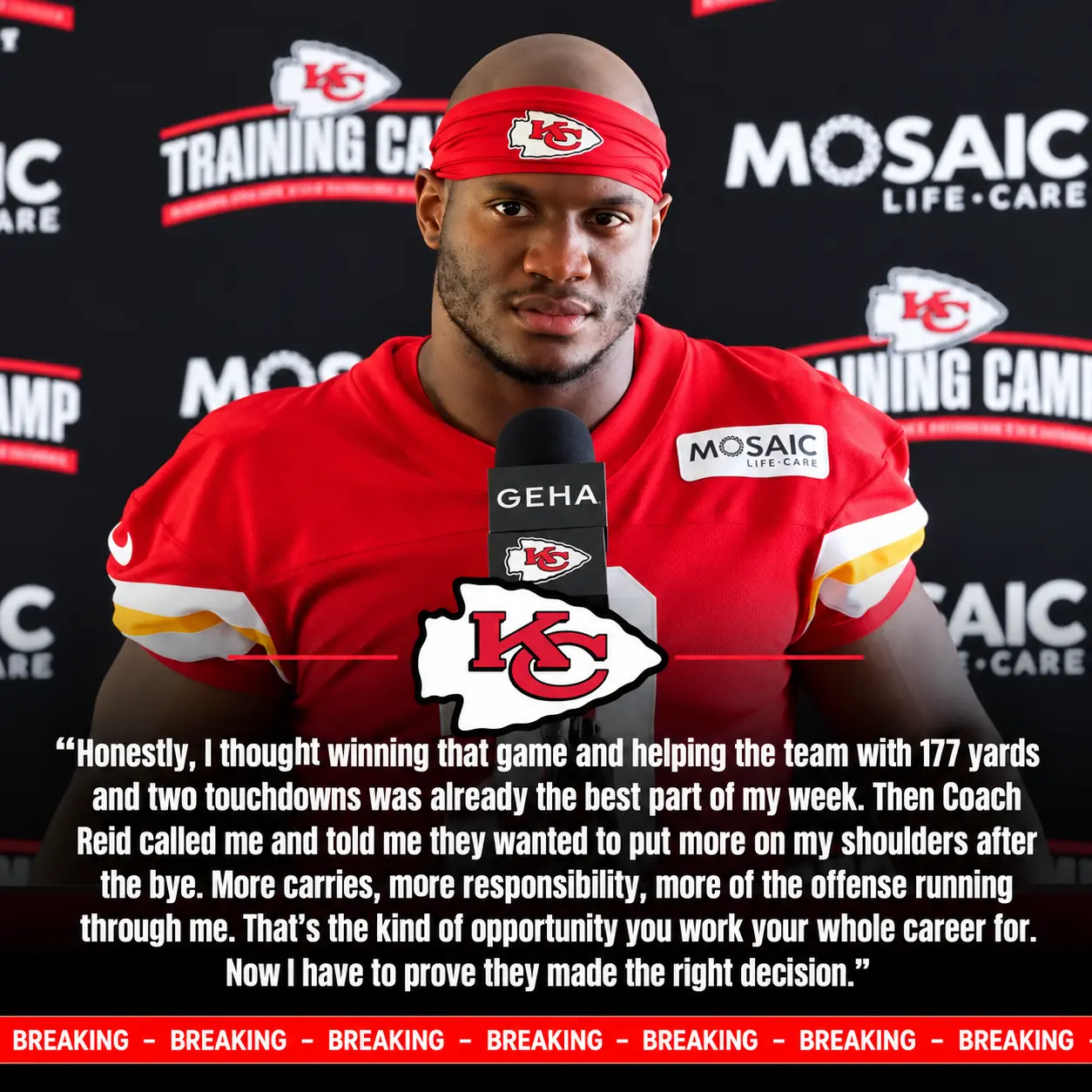 CHIEFS PLAYER THOUGHT THE RAIDERS WIN WAS THE BIGGEST MOMENT OF HIS WEEK — THEN ANDY REID CALLED WIT