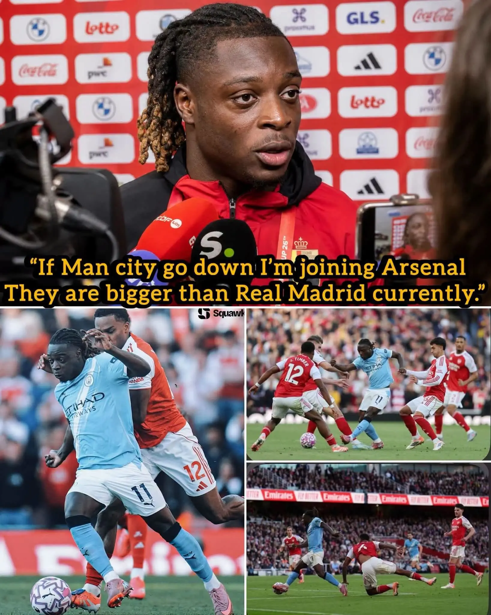 BREAKING: Jérémy Doku Linked With Arsenal Amid Manchester City Relegation Crisis...