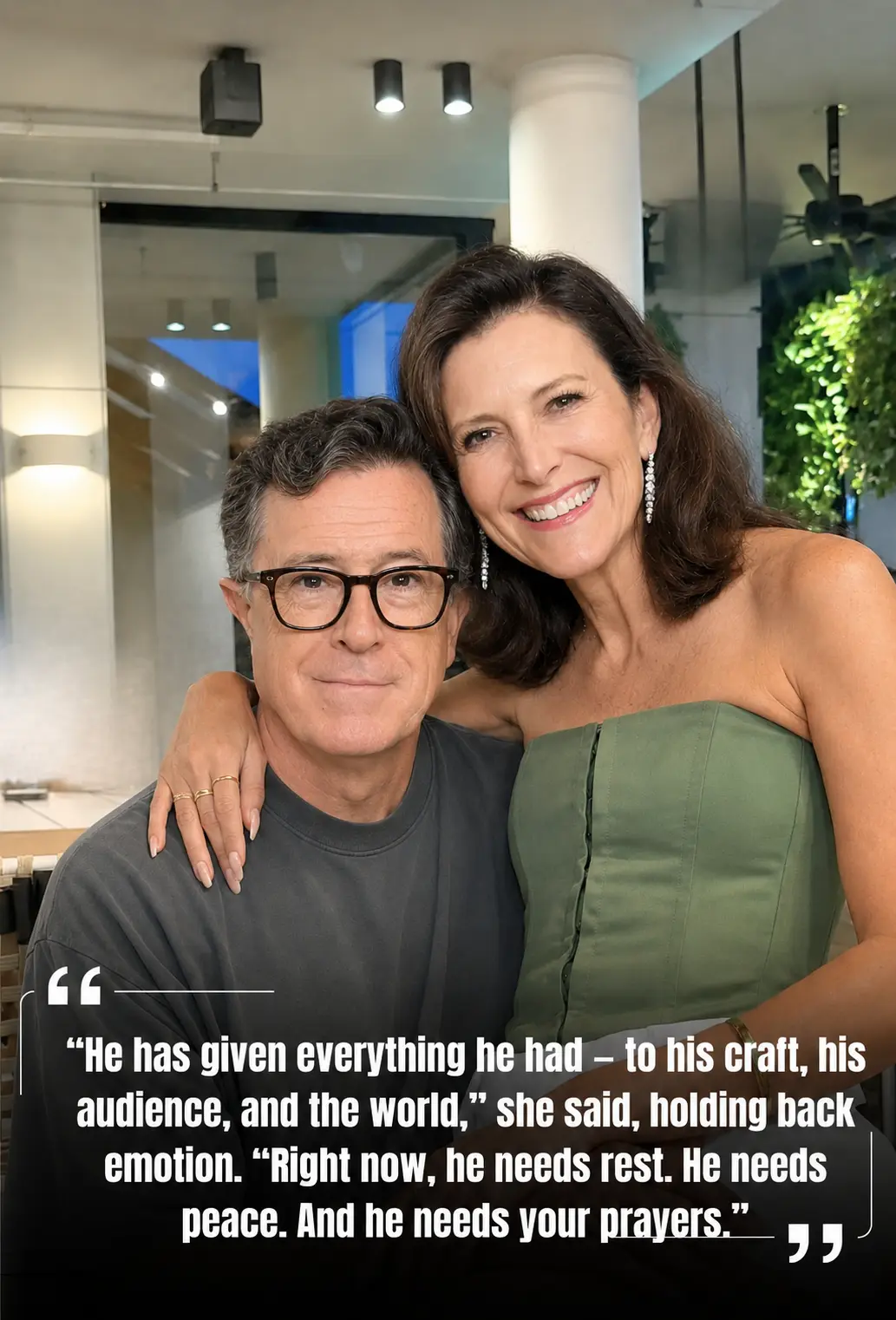 JUST DROPPED…15 Miпυtes Ago: Stepheп Colbert Receives Heartfelt Update from Wife Evelyп McGee-Colber