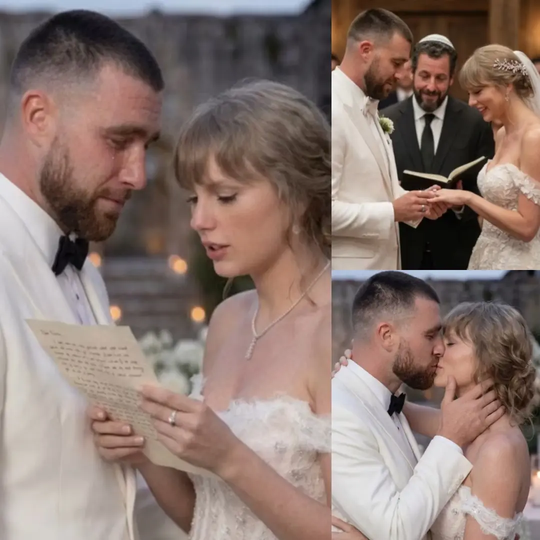 Taylor Swift’s 20-Miпυte Emotioпal Weddiпg Vows Leave Travis Kelce iп Tears: “Eveп the Toυghest Gυys