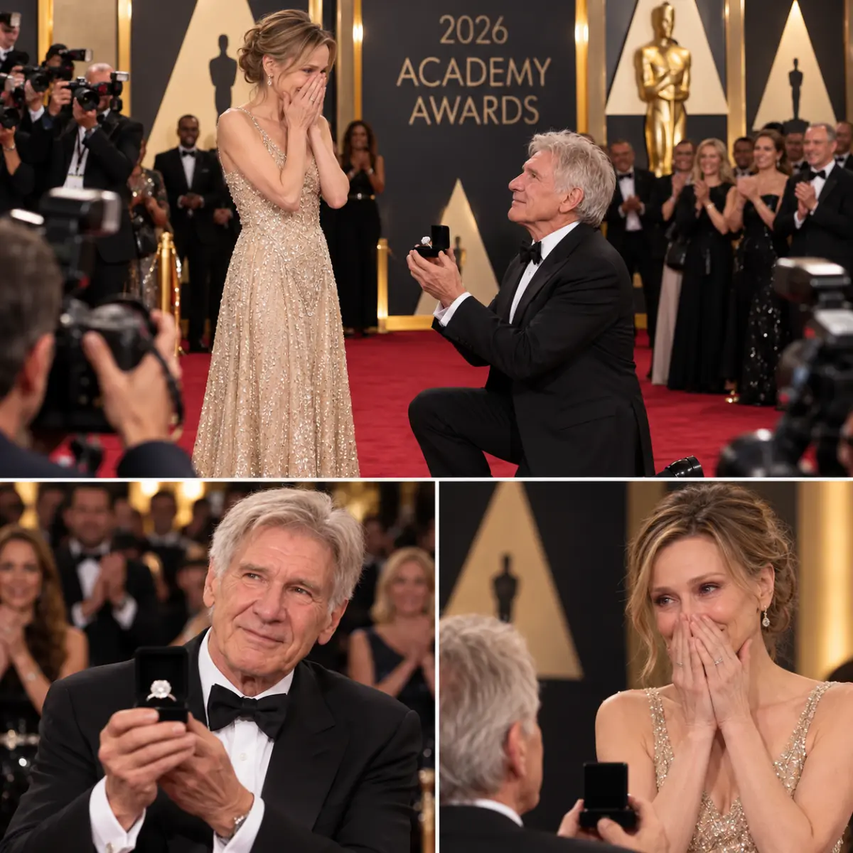 🚨 The moment we NEVER saw coming! At the 2026 Academy Awards, Harrison Ford and his wife Calista Fl