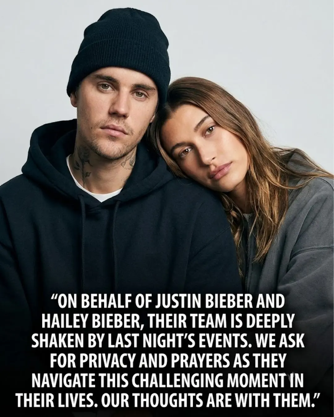 HEARTBREAK ACROSS THE ENTERTAINMENT WORLD: JUSTIN BIEBER SHARES AN EMOTIONAL REF