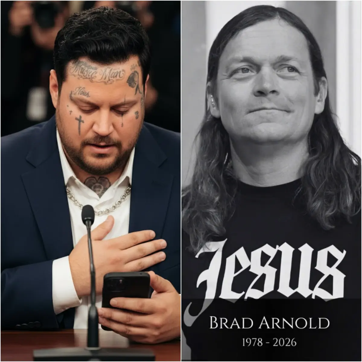 BREAKING NEWS: Jelly Roll Breaks Down in Tears After Revealing Brad Arnold’s Final Message Before Hi