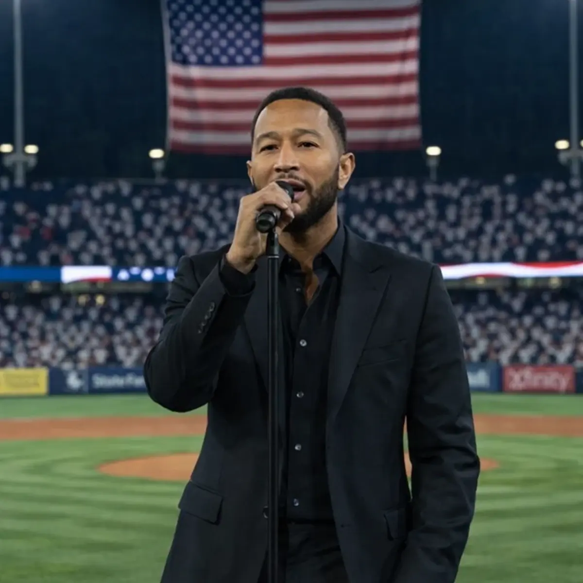 A Quiet Moment That Stilled a Stadium: How John Legend’s National Anthem United an Arena—and a Natio