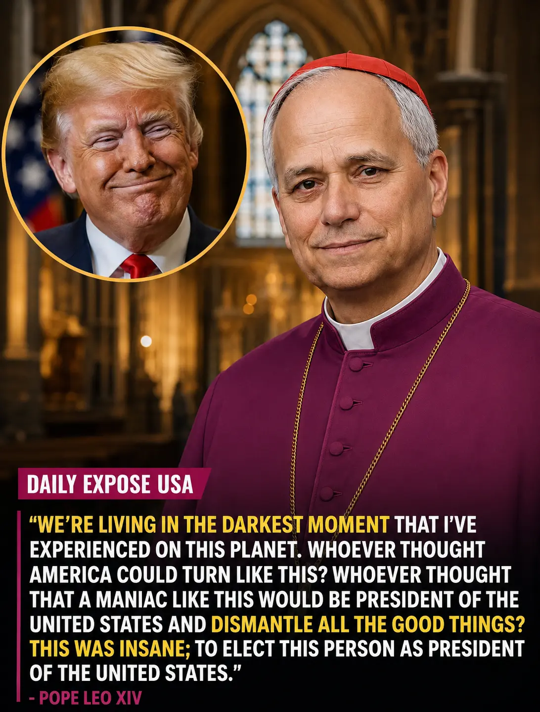 🚨🇺🇸✝️ POPE LEO XIV ISSUES STARK WARNING ABOUT AMERICA’S FUTURE — HIS MESSAGE ON DEMOCRACY, DIVISI