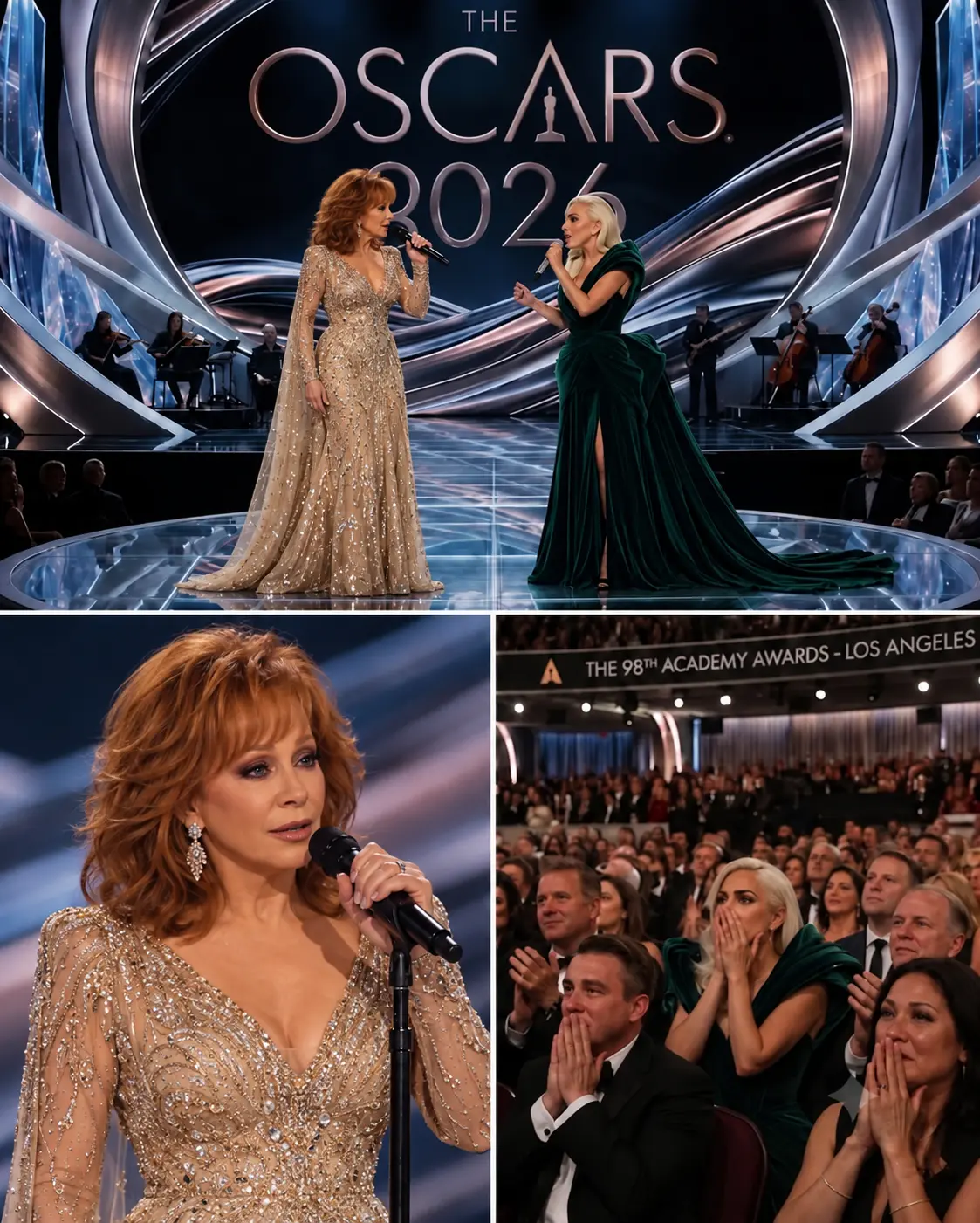 SHOCKING LAST NIGHT: Reba McEntire & Lady Gaga stole the show at the 2026 Oscars – a duet of ""Dream