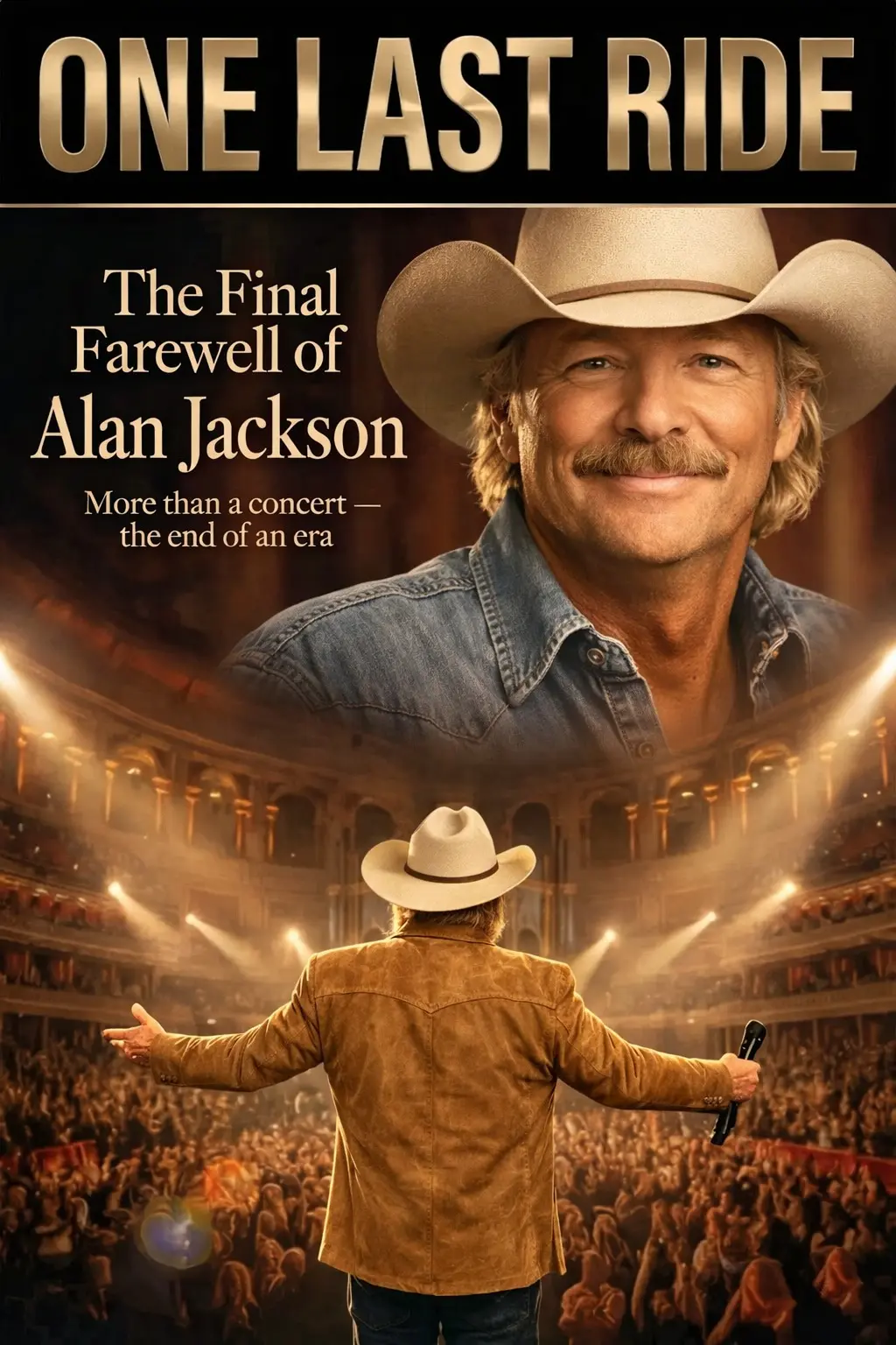 ONE LAST RIDE — ALAN JACKSON’S FINAL GOODBYE.The news hit like a shockwave across country radio, are