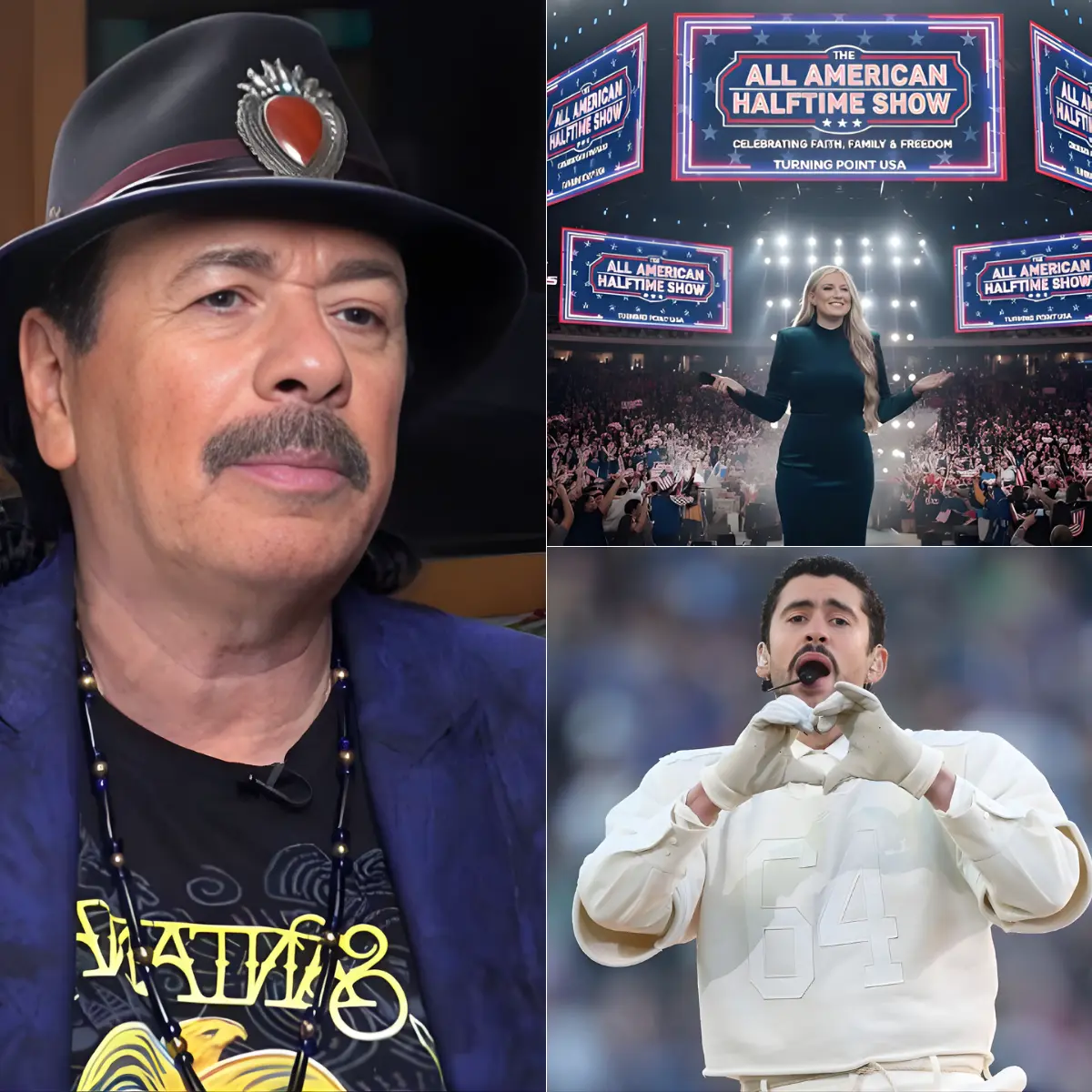 BREAKING: Carlos Santana sparked major controversy moments after the Super Bowl halftime lights went