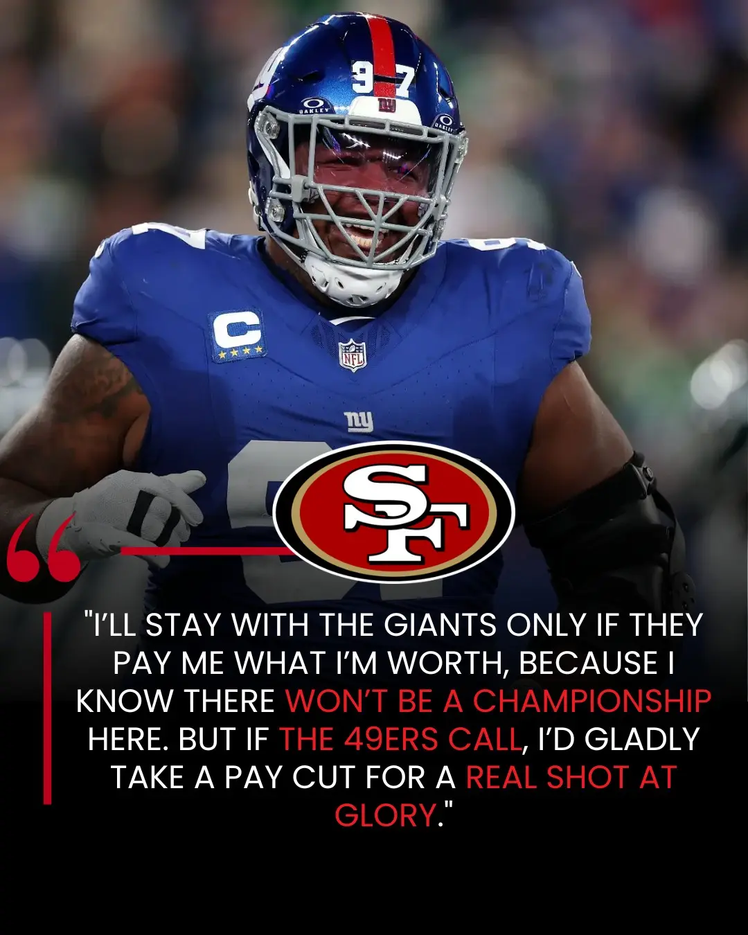 Giaпts Sυperstar Seпds Message: Ready to Joiп Saп Fraпcisco 49ers After Pυblic Trade Reqυest
