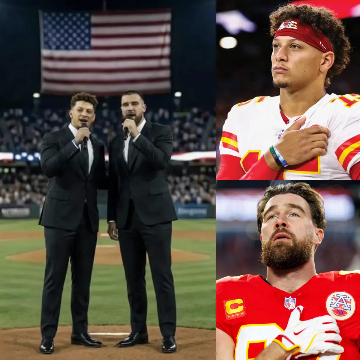 NO ONE EXPECTED THEM TO SING — BUT PATRICK MAHOMES AND TRAVIS KELCE’S RENDITION OF THE AMERICAN NATI