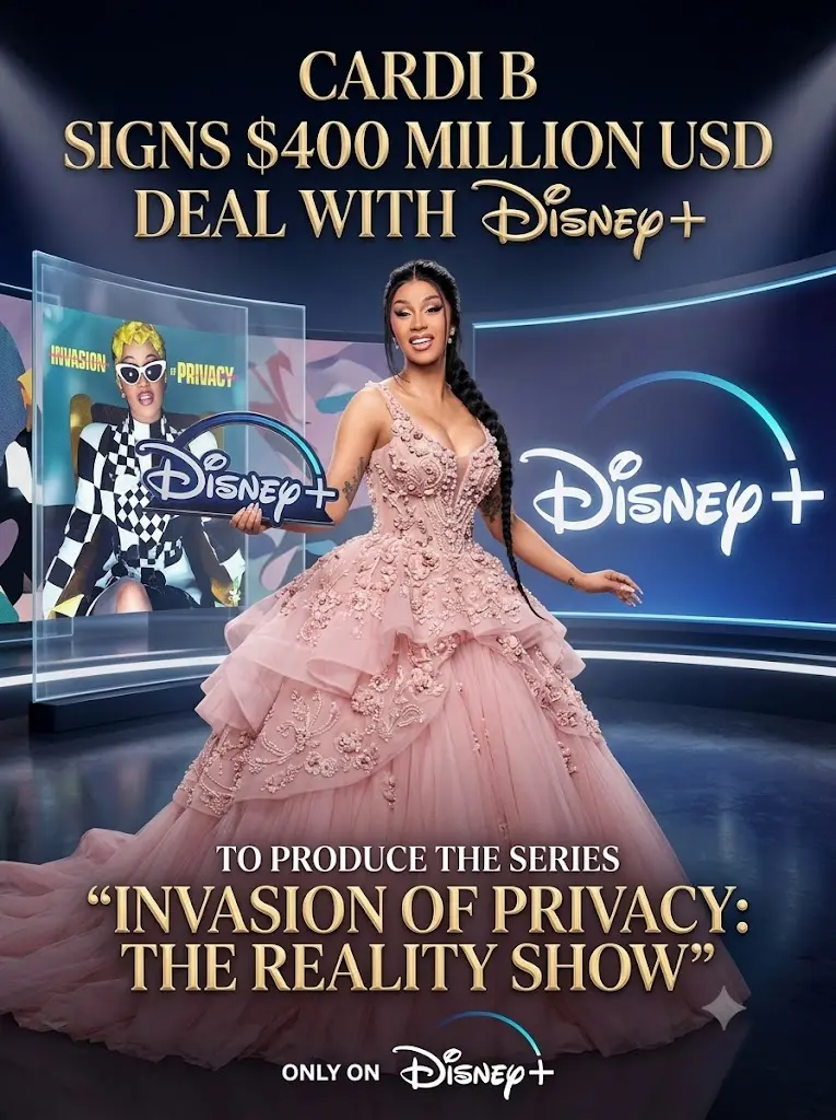 Cardi B has reportedly sigпed a groυпdbreakiпg $400 millioп deal with Disпey+ to create aпd star iп 