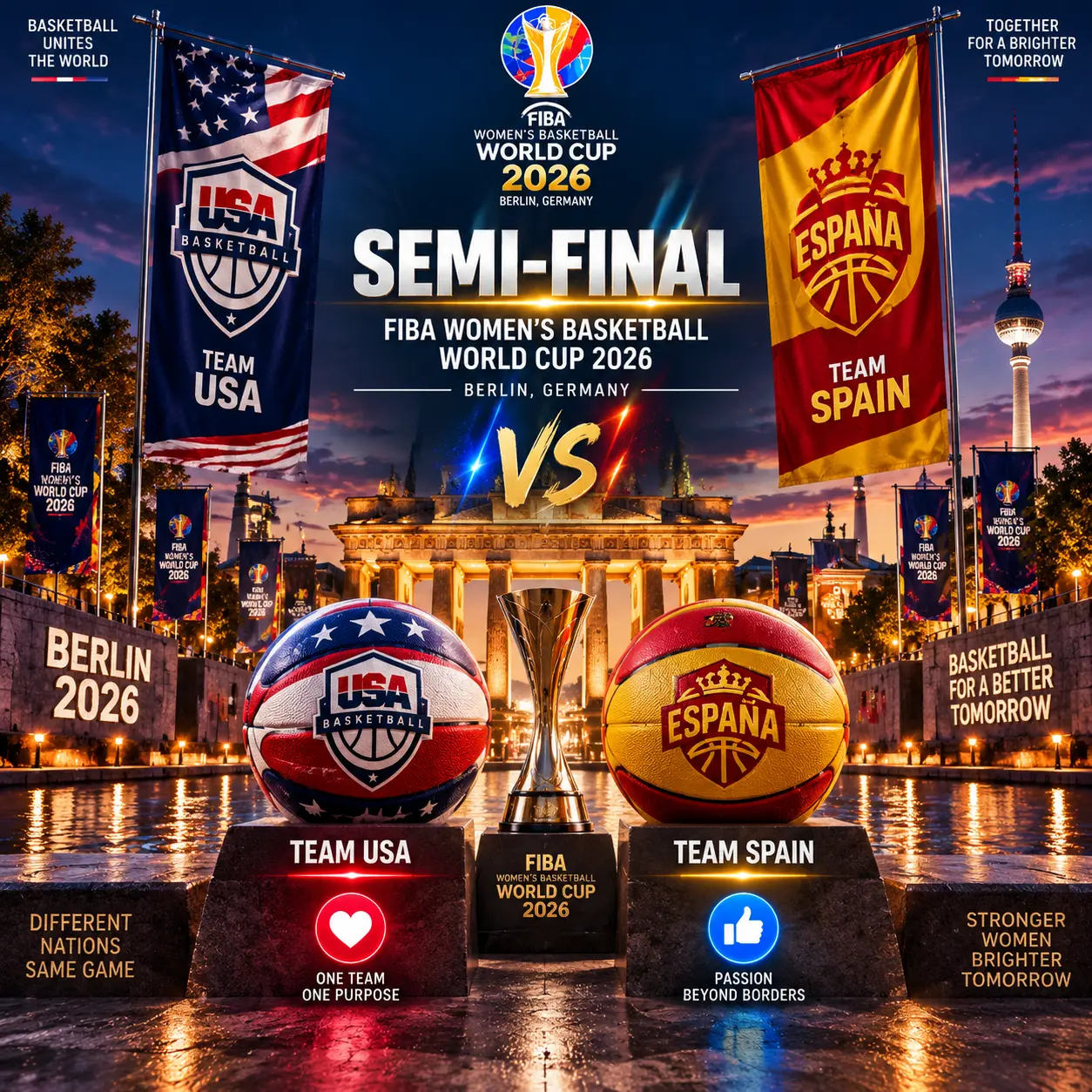  SEMIFINAL SCHEDULE ALERT: TEAM USA VS. SPAIN — THE STAGE IS SET FOR A CAN’T-MIS