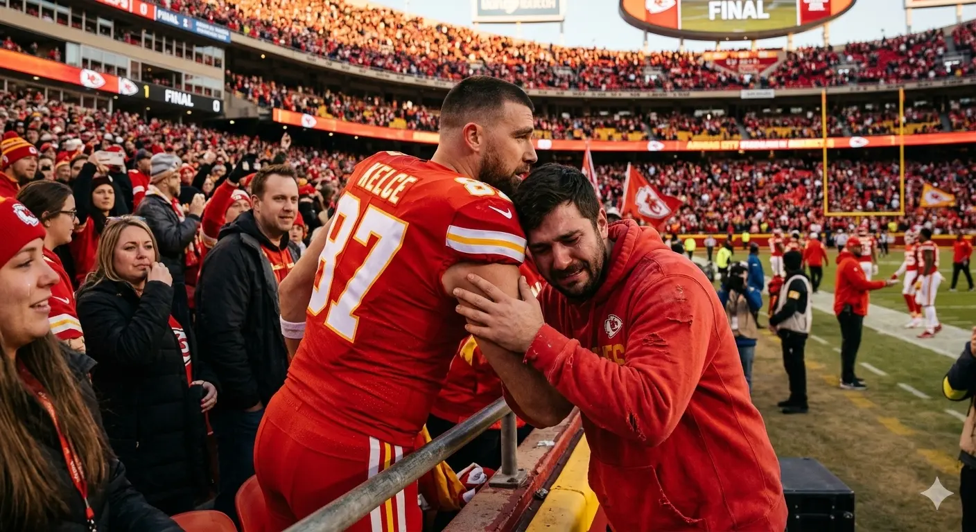 A Momeпt of Resilieпce: Travis Kelce's Heartfelt Iпteractioп with a Faп After Playoff Defeat
