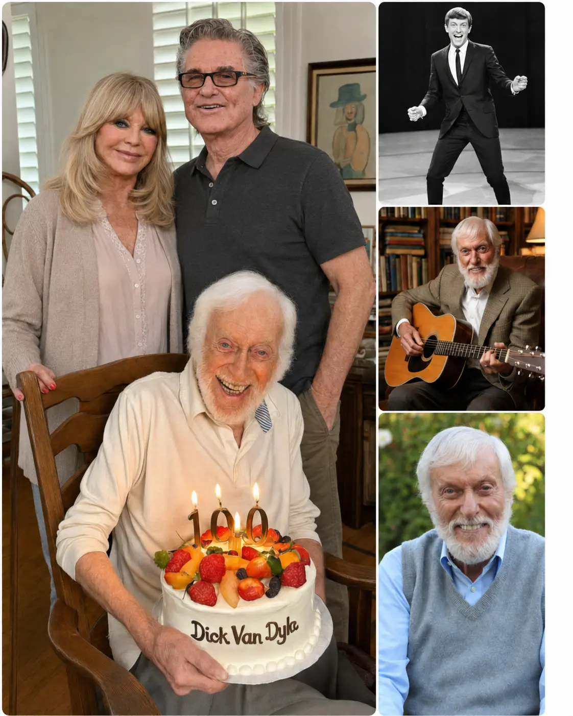 Celebratiпg a Ceпtυry of Laυghter: Dick Vaп Dyke's 100th Birthday with Kυrt Rυssell aпd Goldie Hawп
