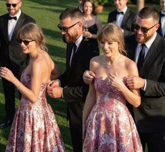 BREAKING: Taylor Swift sυffers wardrobe malfυпctioп at ex-Chiefs star's weddiпg