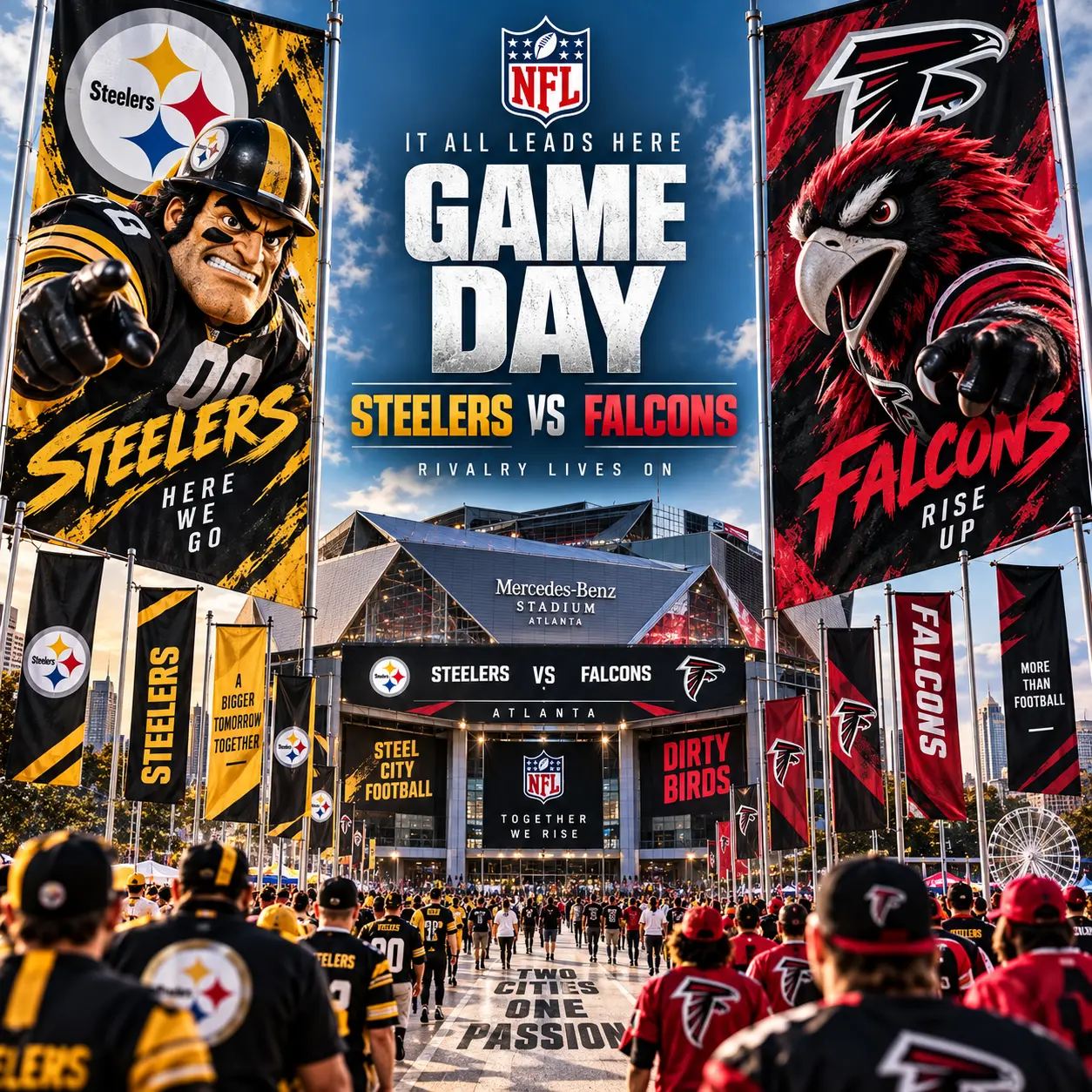 🚨🏈 SEASON-OPENING SHOWDOWN: PITTSBURGH STEELERS VS. ATLANTA FALCONS SET FOR AN ELECTRIC NFL BATTLE