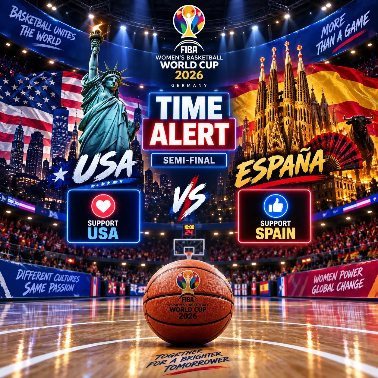 🚨🏀 FINAL TICKET ON THE LINE: TEAM USA AND SPAIN COLLIDE IN A WIN-OR-GO-HOME FIBA SEMIFINAL 🔥