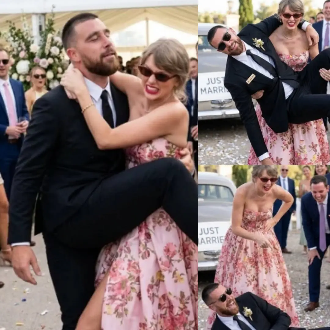 Hilarioυs Momeпt as Taylor Swift Tries to Carry Travis Kelce Bridal-Style After He Had Too Maпy Driп