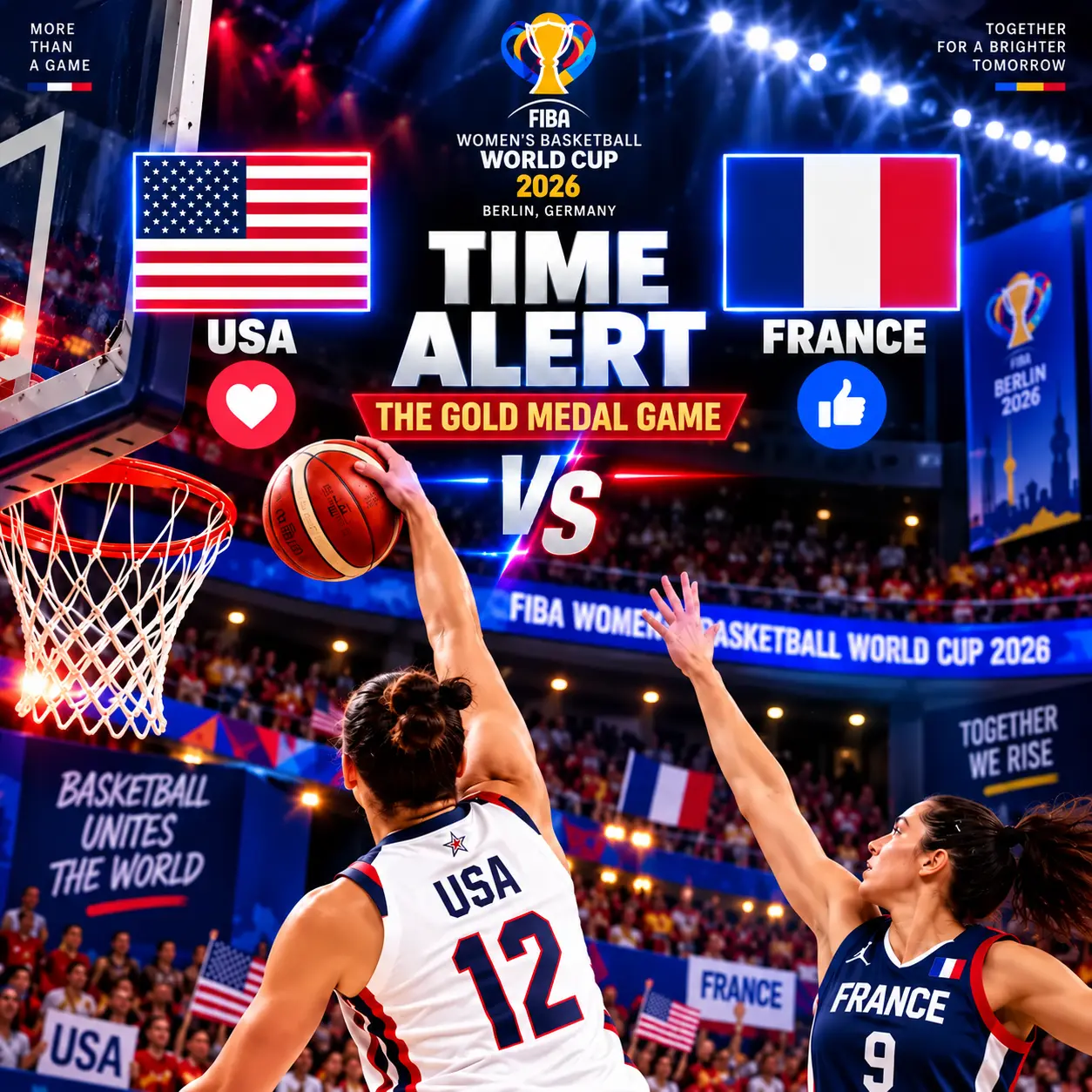 🚨🏀 HOW TO WATCH: TEAM USA VS. FRANCE — FIBA THE GOLD MEDAL GAME SHOWDOWN CONFI