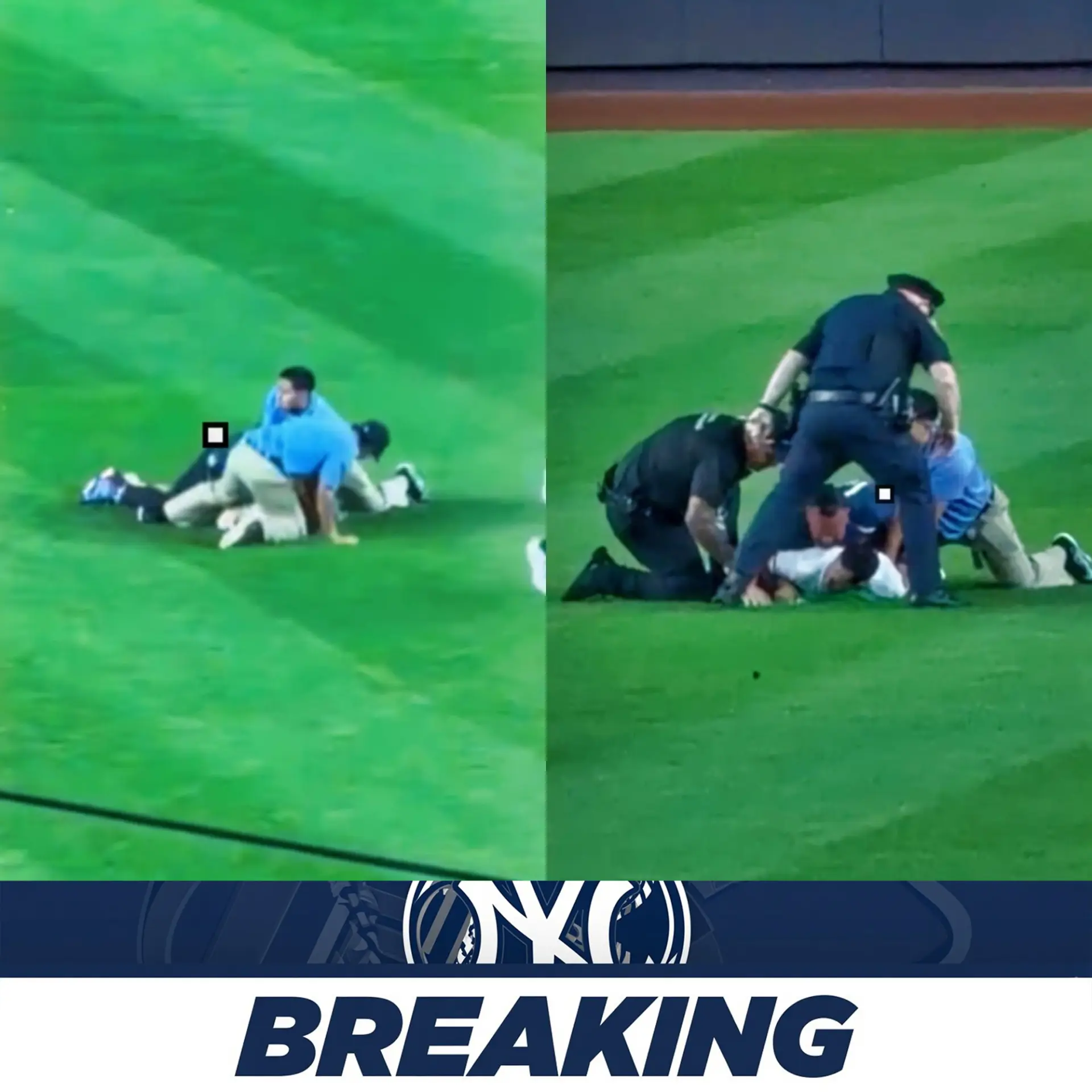 Streaker With Palestine Flag Runs Onto The Field At Exactly 9:11 During Yankees-Mets Game, Gets Take