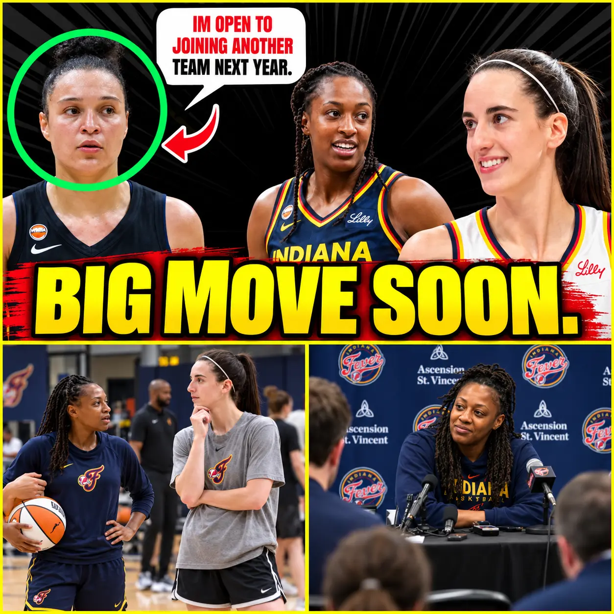 🚨🔥 WNBA BOMBSHELL: INDIANA FEVER FACING A MASSIVE KELSEY MITCHELL DECISION — AND CAITLIN CLARK’S C