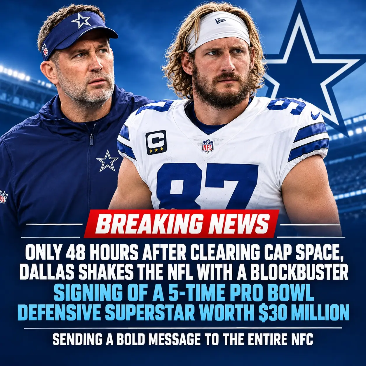 Only 48 Hours After Clearing Cap Space, Dallas Shakes the NFL With a Blockbuster Signing of a 5-Time