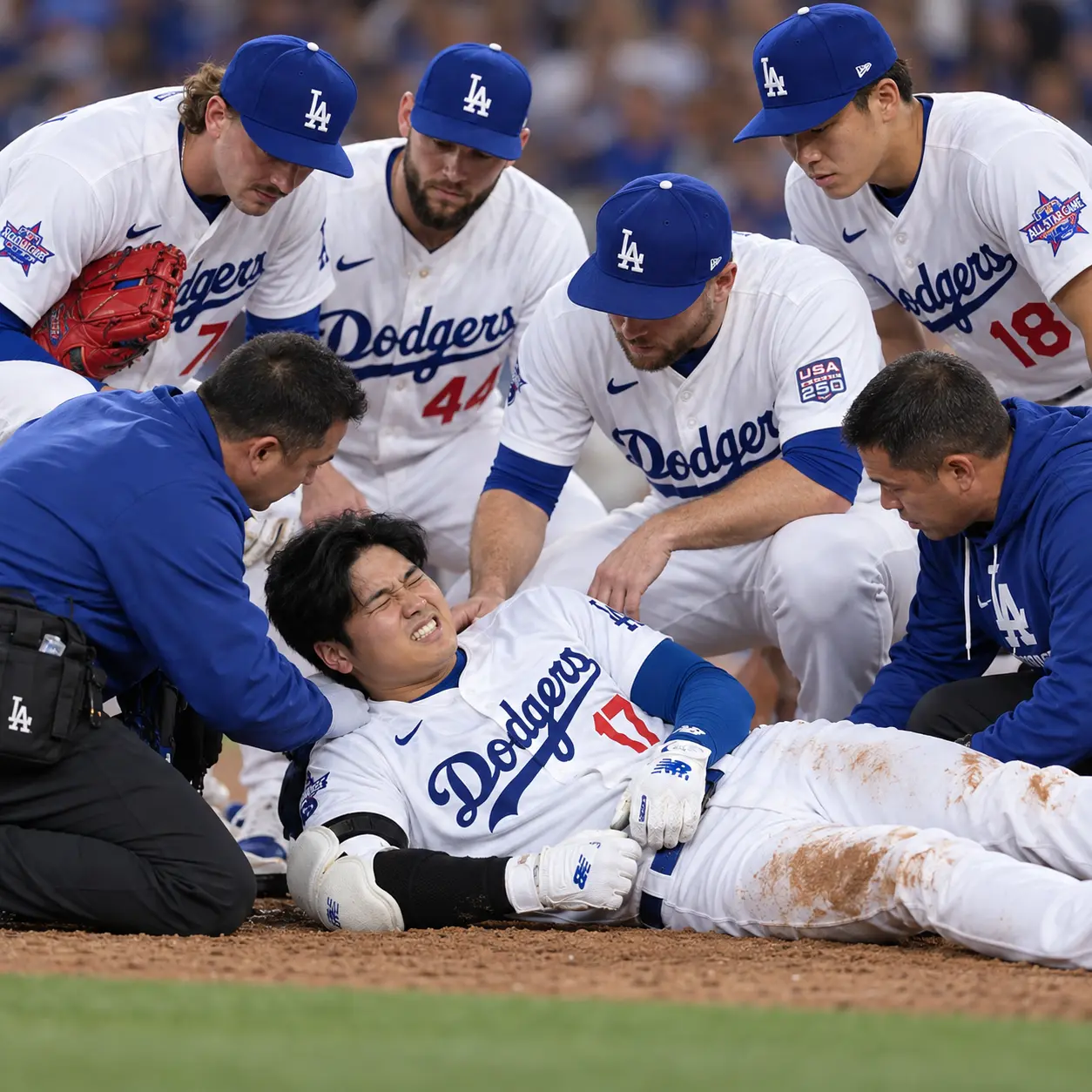 Panic at the stadium! Mamiko Tanaka rushes to Shohei Ohtani’s side after a sudden frightening incide