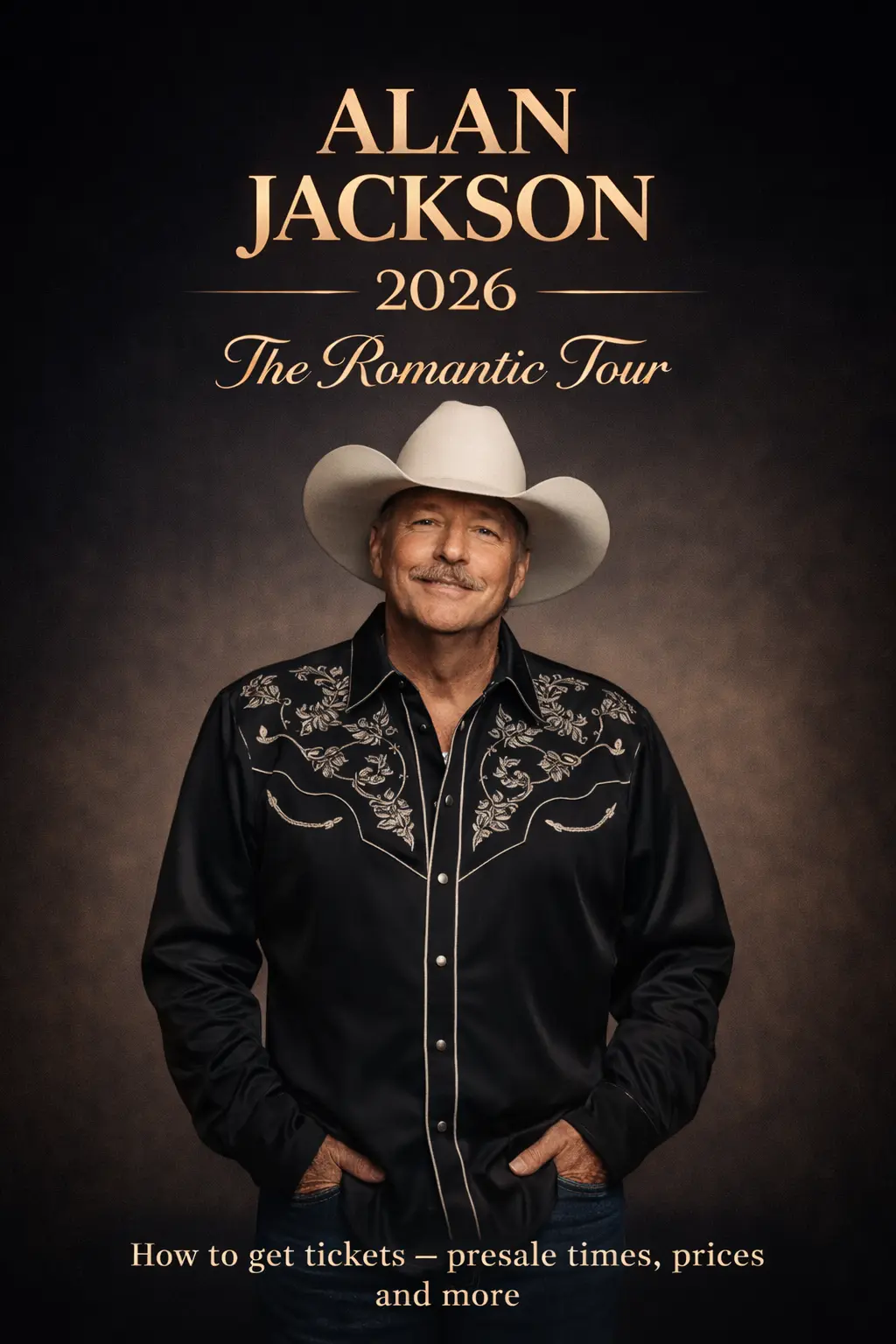 Alan Jackson’s 2026 tour is official. Nearly 40 shows across North America and Europe — with ticket 