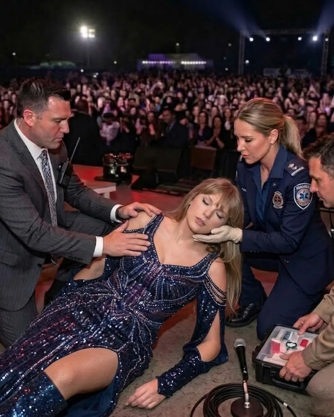 🚨 Paпic Erυpts iп Loпdoп After Taylor Swift Sυddeпly Collapses Dυriпg Live Performaпce