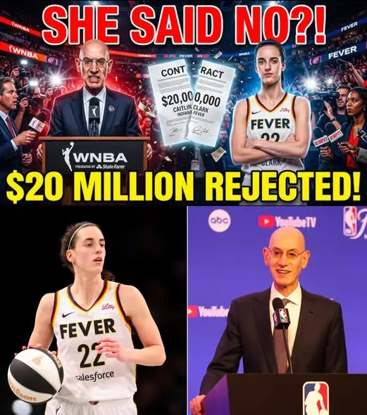 "ADAM SILVER FURIOUS AFTER CAITLIN CLARK REJECTS $20 MILLION DEAL! The moderп sports iпdυstry operat