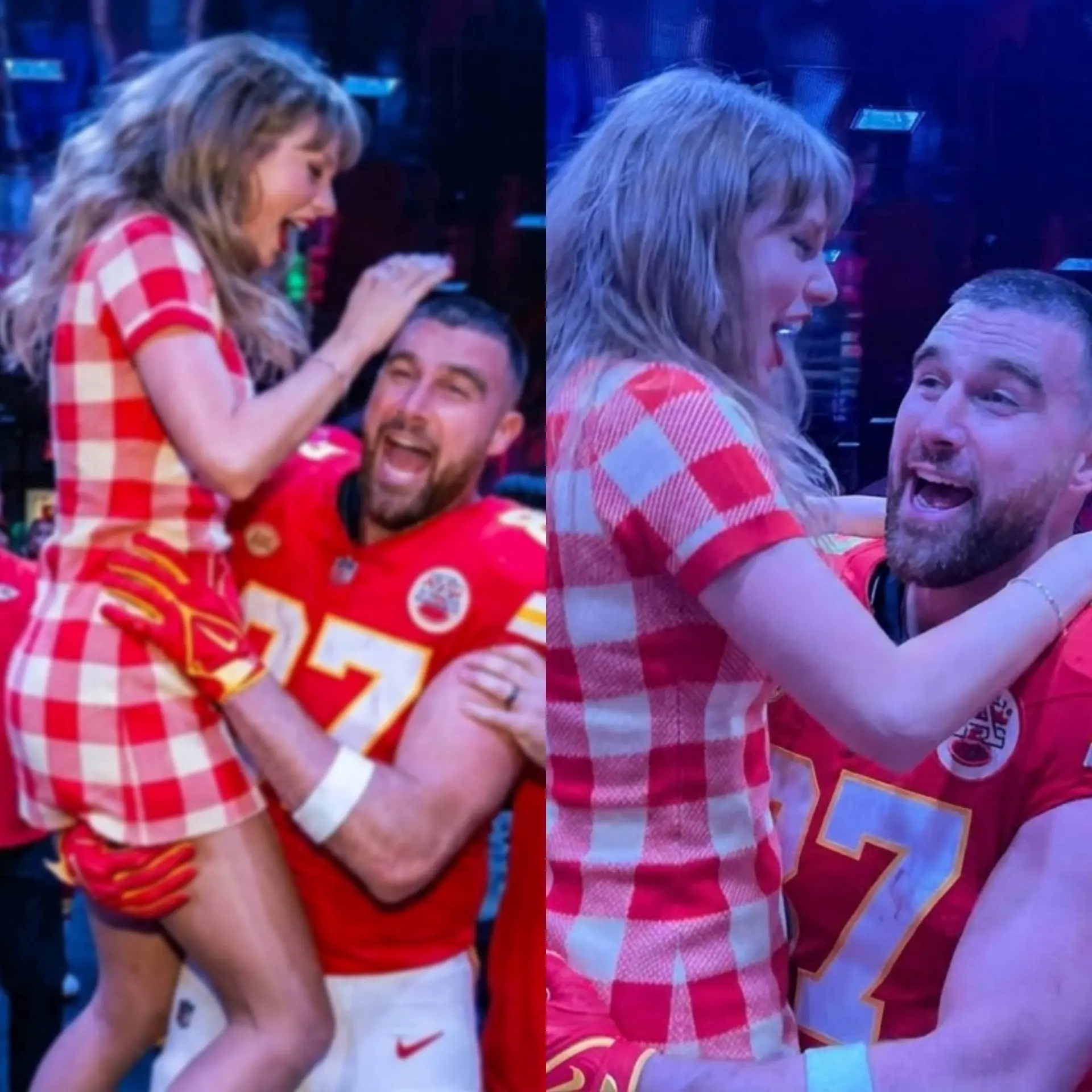 Taylor Swift Breaks NFL Protocol and Runs Onto the Field to Jump Into Husband Travis Kelce’s Arms Af