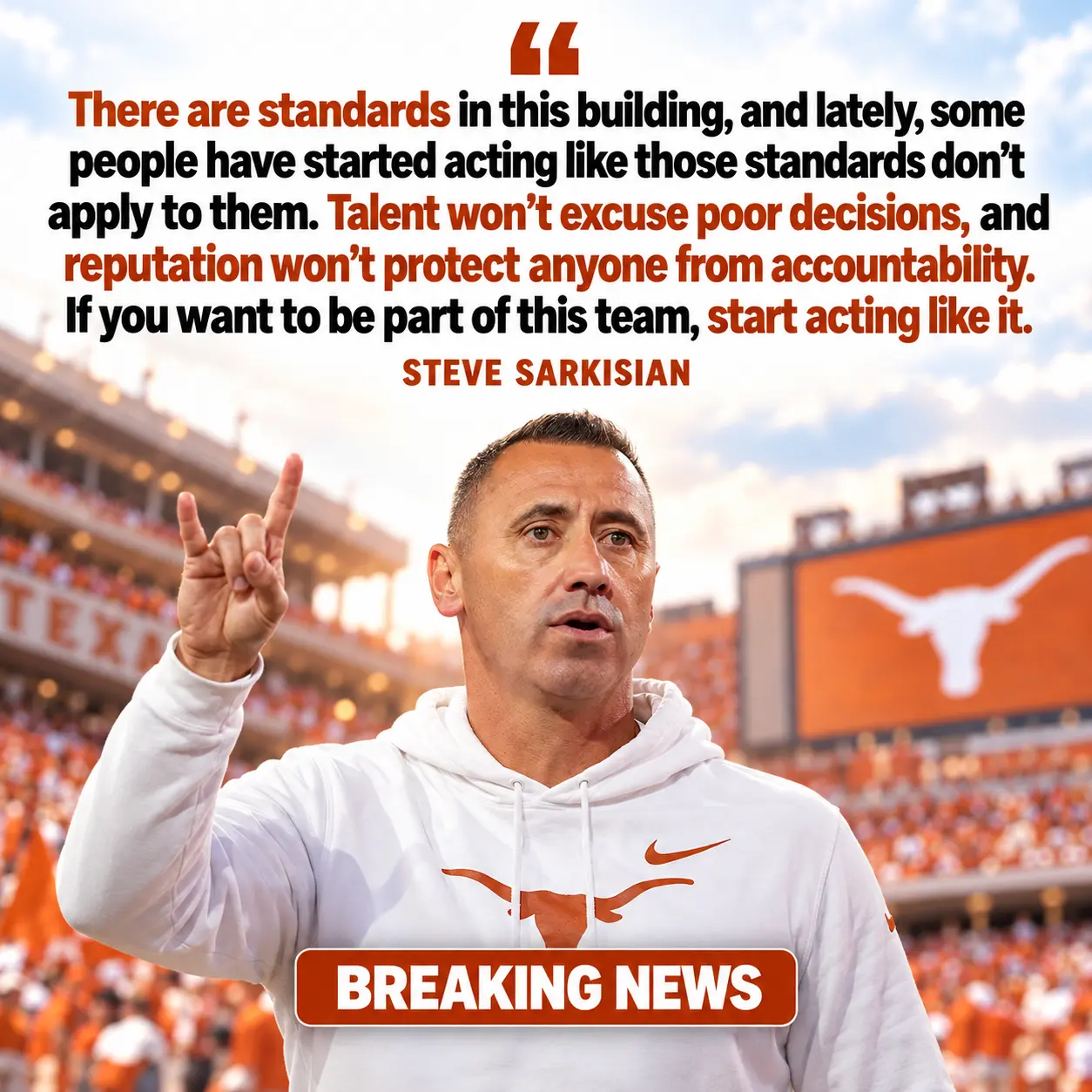 🚨🏈 BREAKING: JUST 25 MINUTES AGO, TEXAS HEAD COACH STEVE SARKISIAN REPORTEDLY 