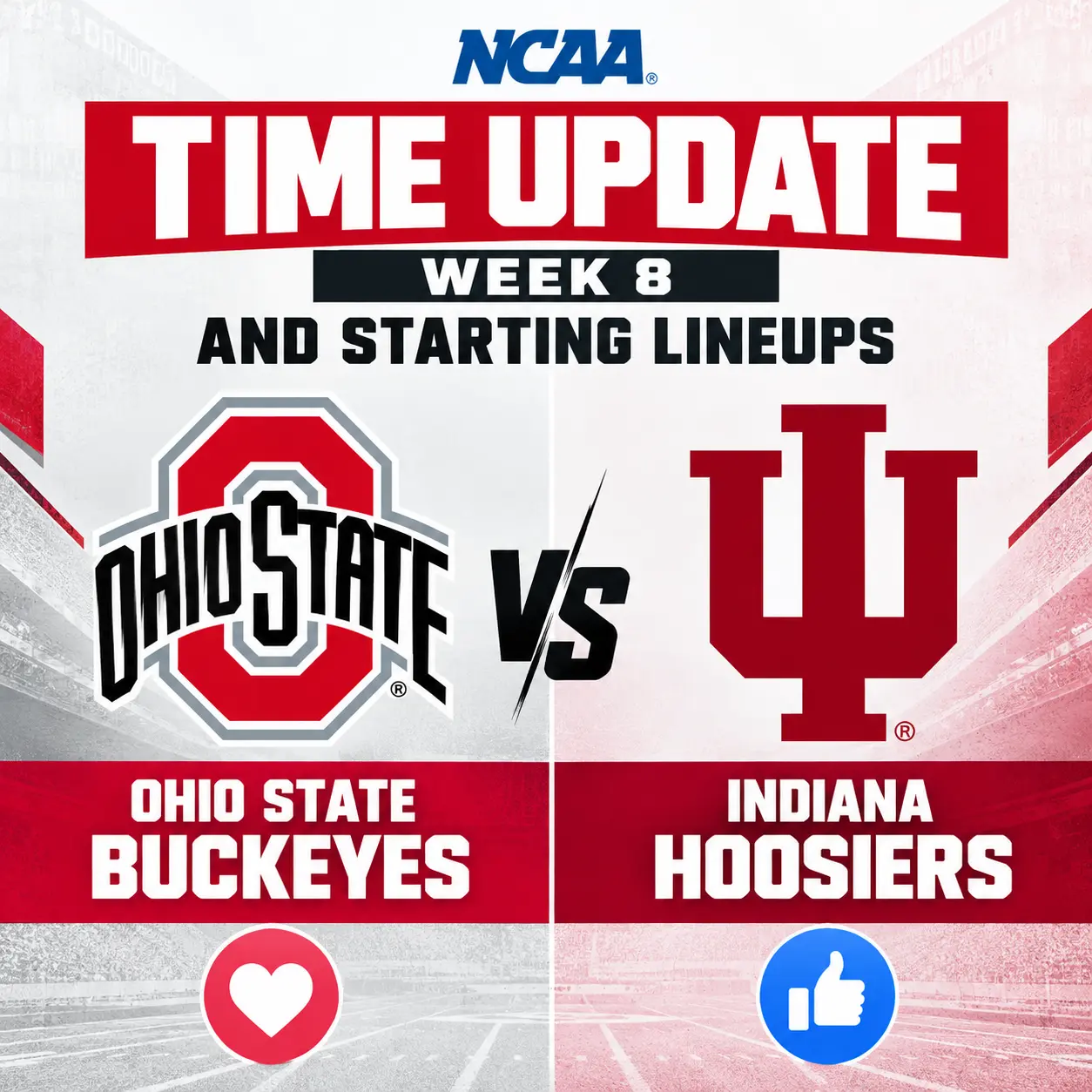 🚨🏈 BIG TEN BLOCKBUSTER AWAITS: OHIO STATE BUCKEYES VS INDIANA HOOSIERS — WEEK 8 GAME SCHEDULE, KIC