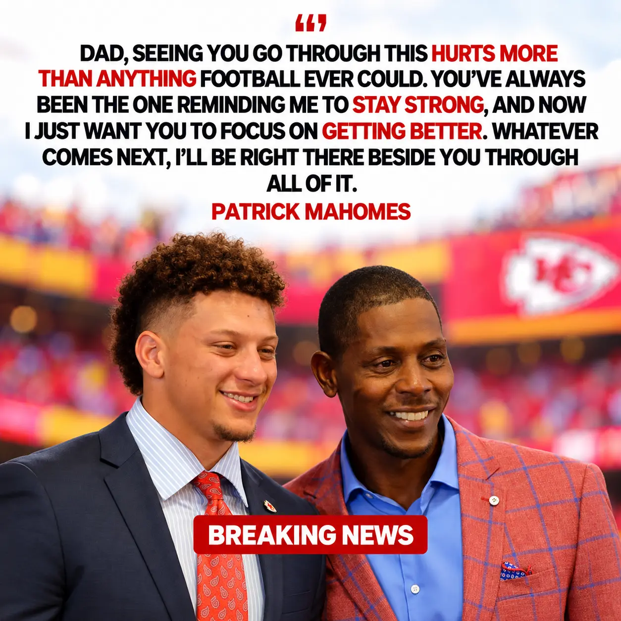 🚨💔 JUST 30 MINUTES AGO, PATRICK MAHOMES REPORTEDLY OPENED UP WITH HEARTBREAKING WORDS ABOUT HIS FA