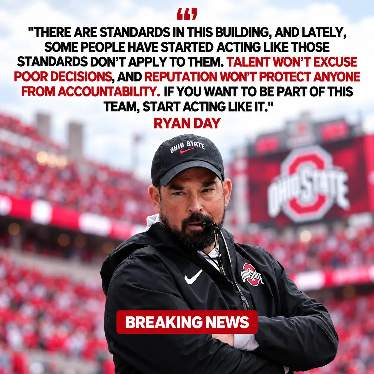 🚨🏈 BREAKING: JUST 20 MINUTES AGO, RYAN DAY REPORTEDLY UNLOADED ON TWO OHIO STATE YOUNG STARS FACE-