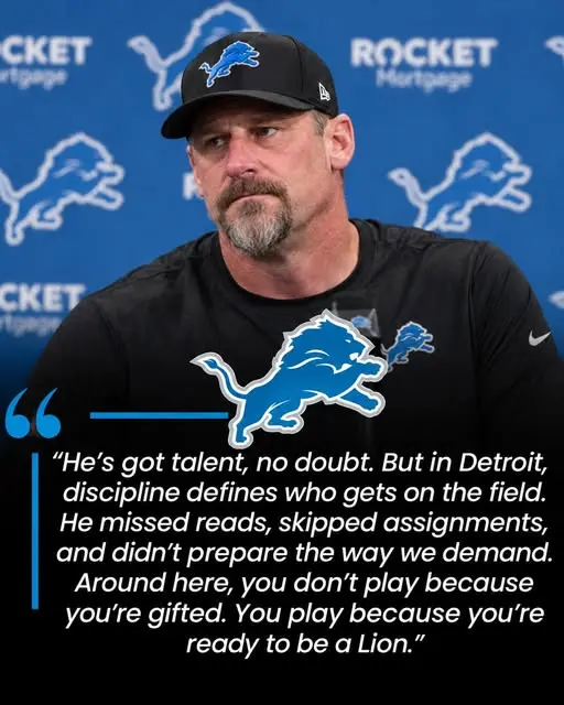 Lions rookie benched for disciplinary violation. Hasn't played a single snap aft