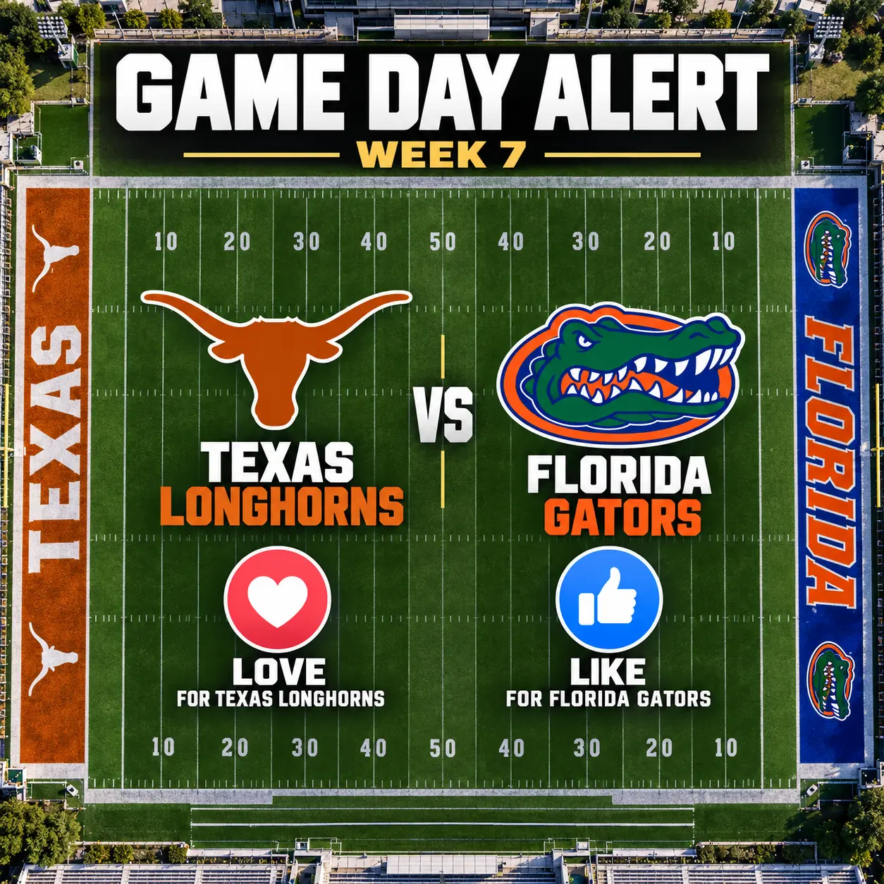 🚨🏈 NCAA GAME DAY: TEXAS LONGHORNS VS FLORIDA GATORS IS SET TO OWN THE WEEK 7 SPOTLIGHT — A HIGH-ST