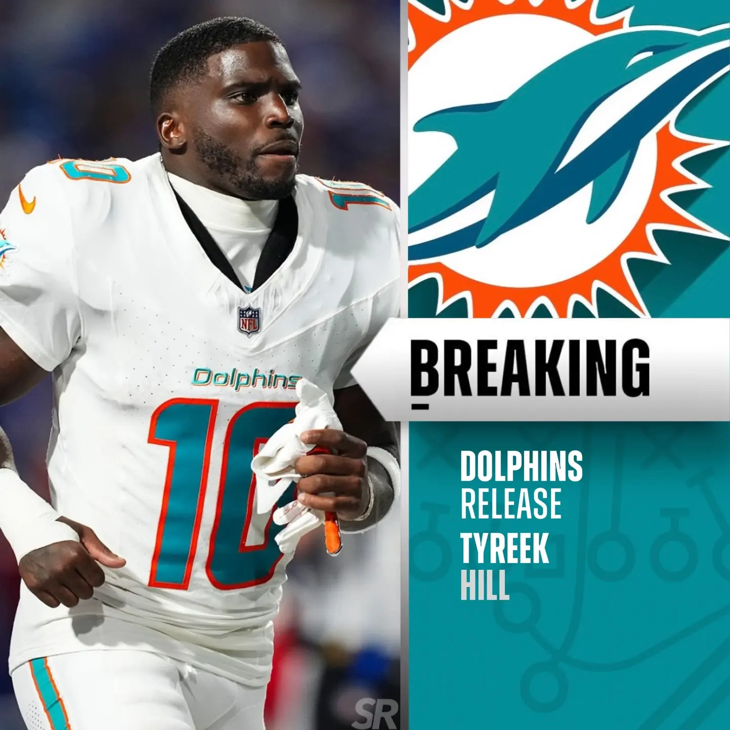 The #Dolphins have informed WR Tyreek Hill he will be released, per source. Miami will save $35M in