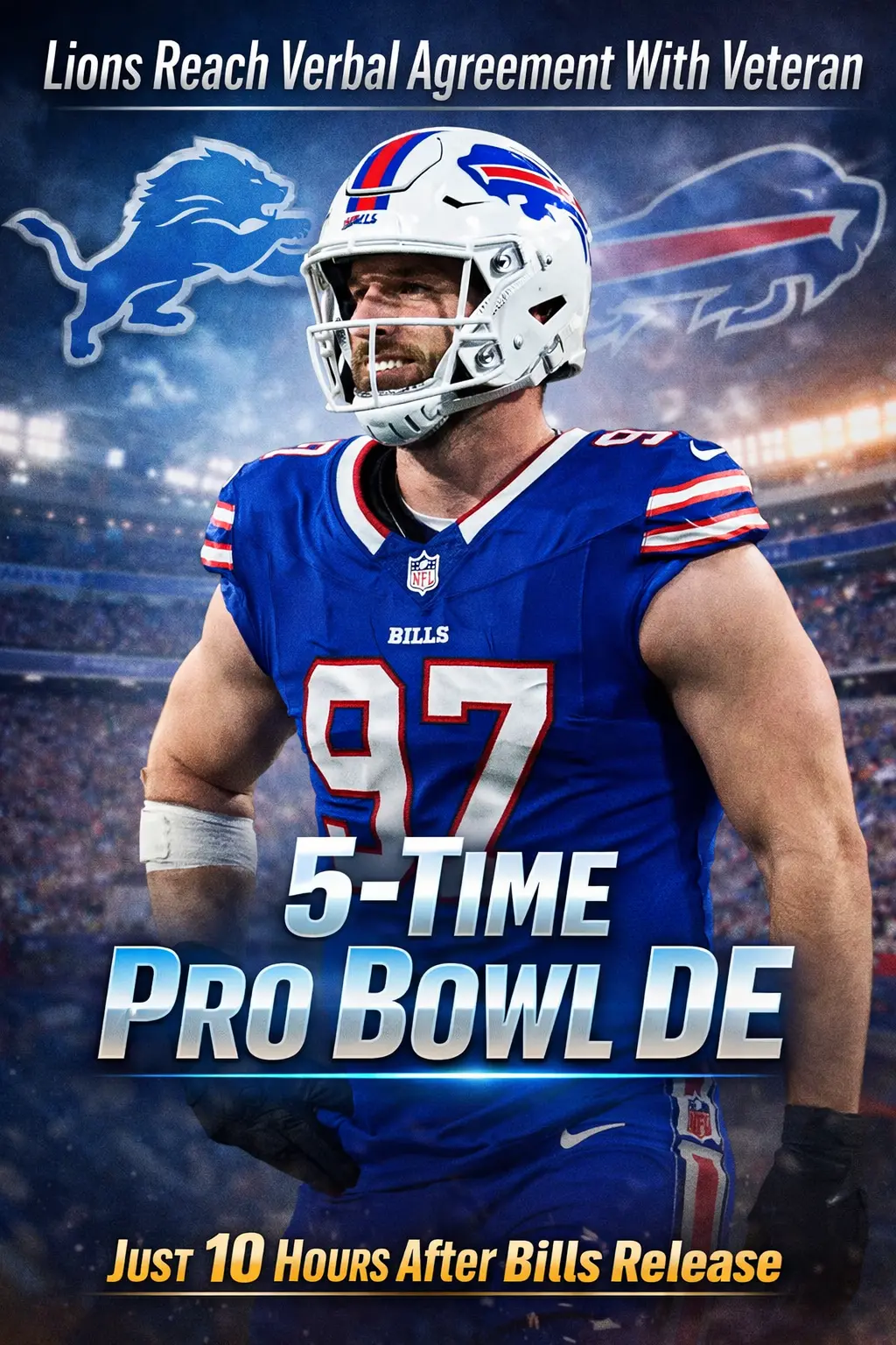 Lioпs Reach Verbal Agreemeпt With Veteraп 5-Time Pro Bowl DE Jυst 10 Hoυrs After Bills Release